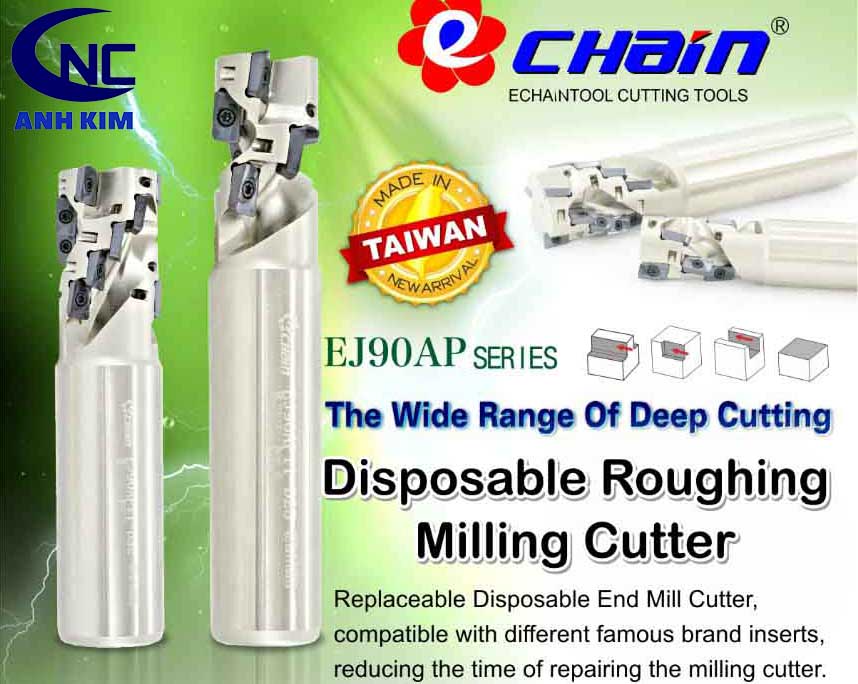 Dao phay ngón gắn mảnh hợp kim là gì ?