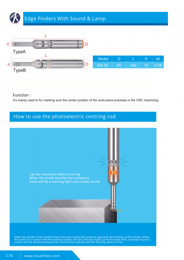 Edge Finders With Sound & Lamp