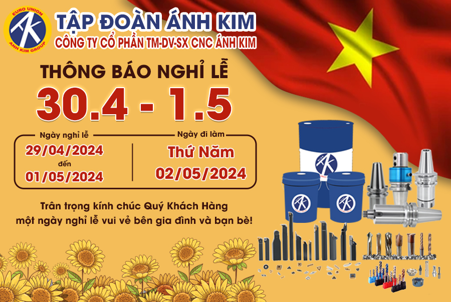 Thông Báo Nghỉ Lễ 30-4 Và 1-5 của Tập Đoàn Ánh Kim
