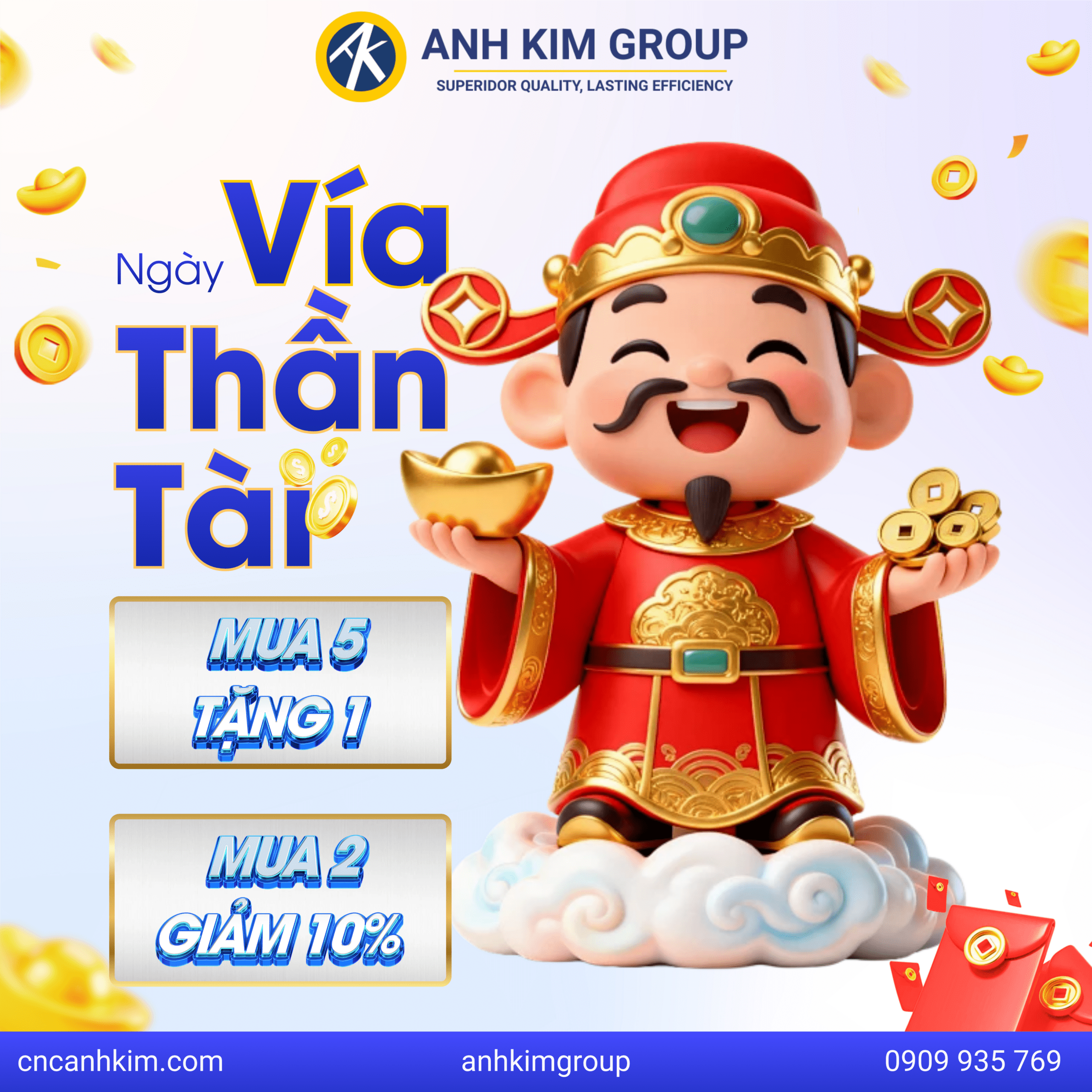 Khuyến Mãi Ngày Thần Tài Tại Ánh Kim – Mua Dầu Cắt Gọt Tặng Phuy Dầu, Giảm Ngay 10%